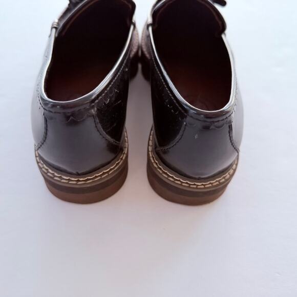 See by Chloe Patent Platform Loafer Tassel Size 38 / 8 Prep Whimsy Goth Coquette - Picture 5 of 8